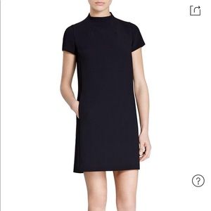 Theory Short Sleeve Jasneah Admiral Crepe Mini Dress with pockets Deep Navy